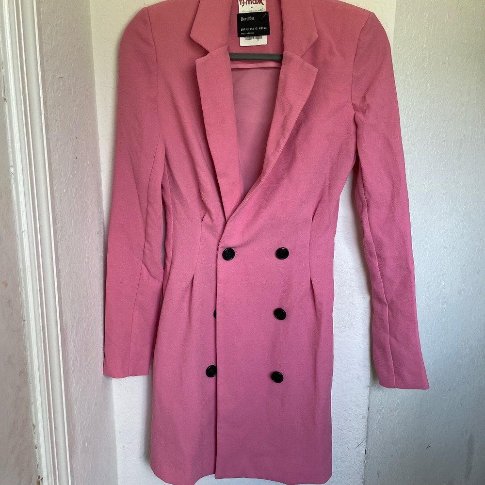 Pink Blazer Dress